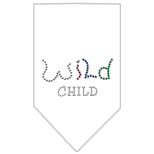 Wild Child Rhinestone Bandana White Small